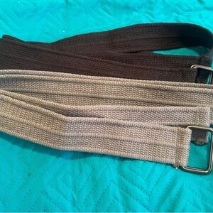 New Two Men’s Belts Navy Blue & Grey